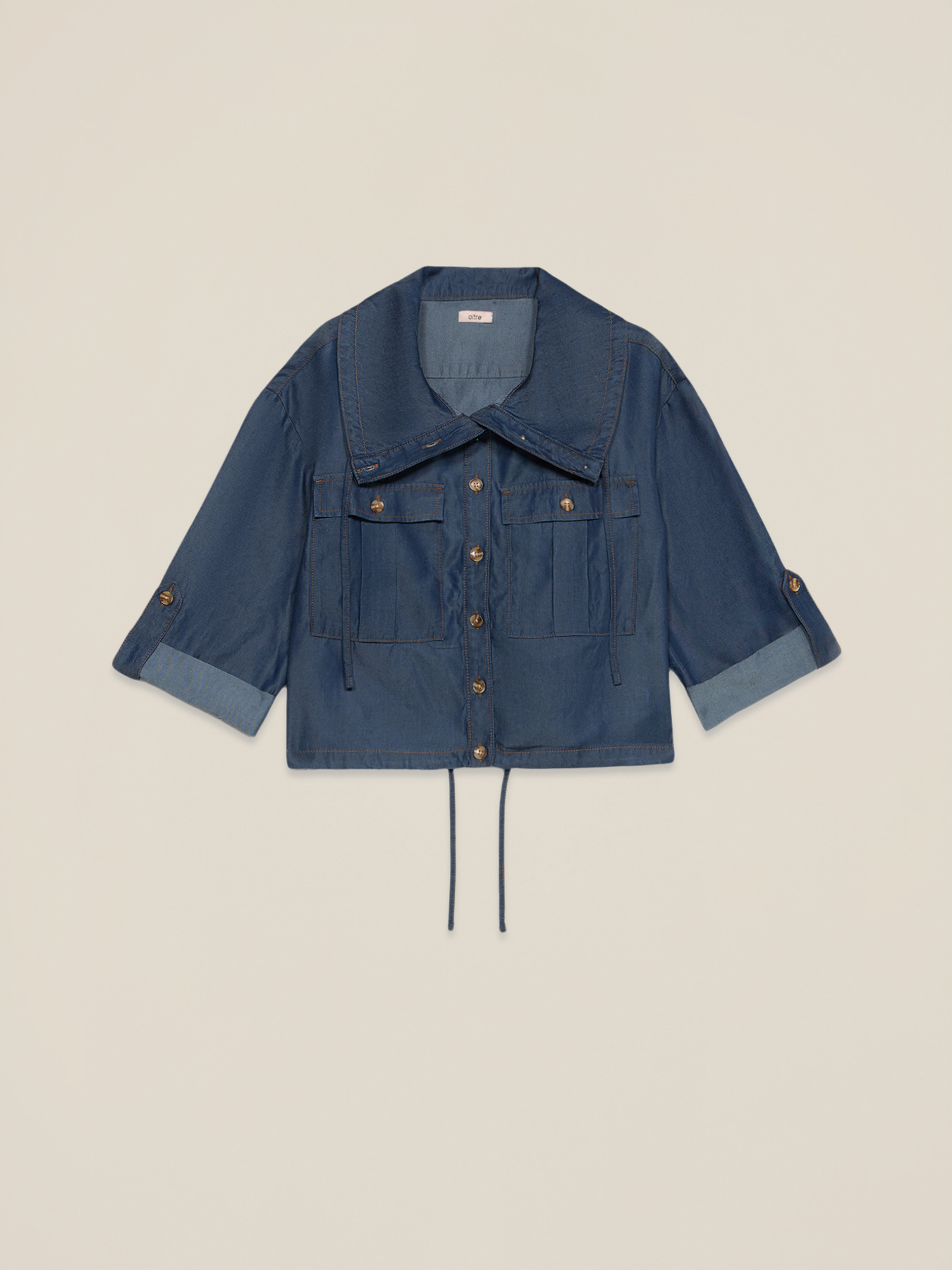 Boxy unstructured jacket in Tencel image number 3