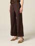 Pantalones palazzo cropped de franela image number 3