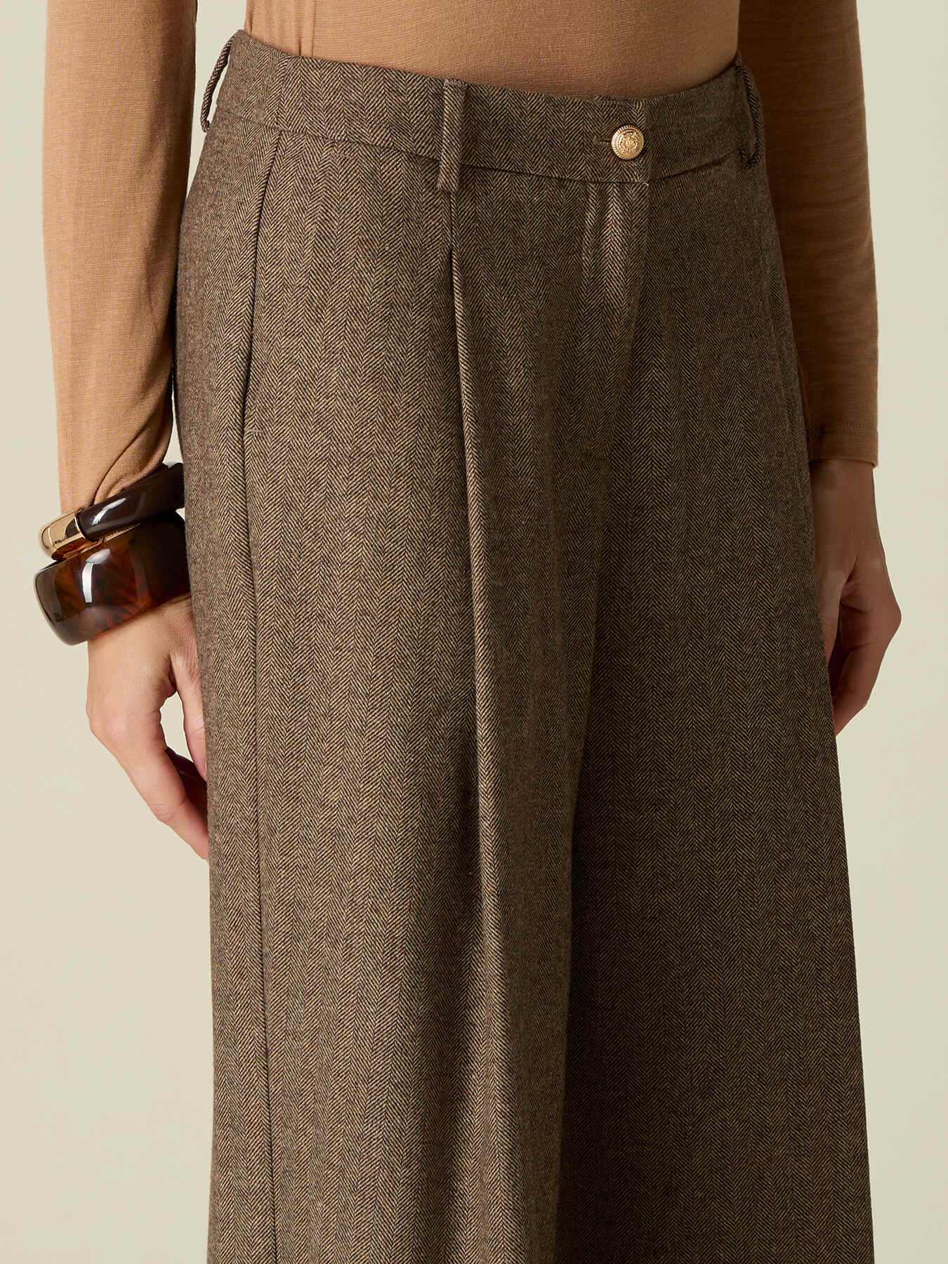 Weite Hose aus Wollmischung image number 3