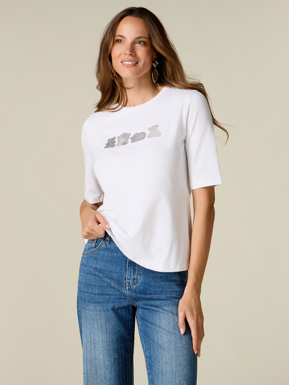 T-Shirt mit Mikrokristallen