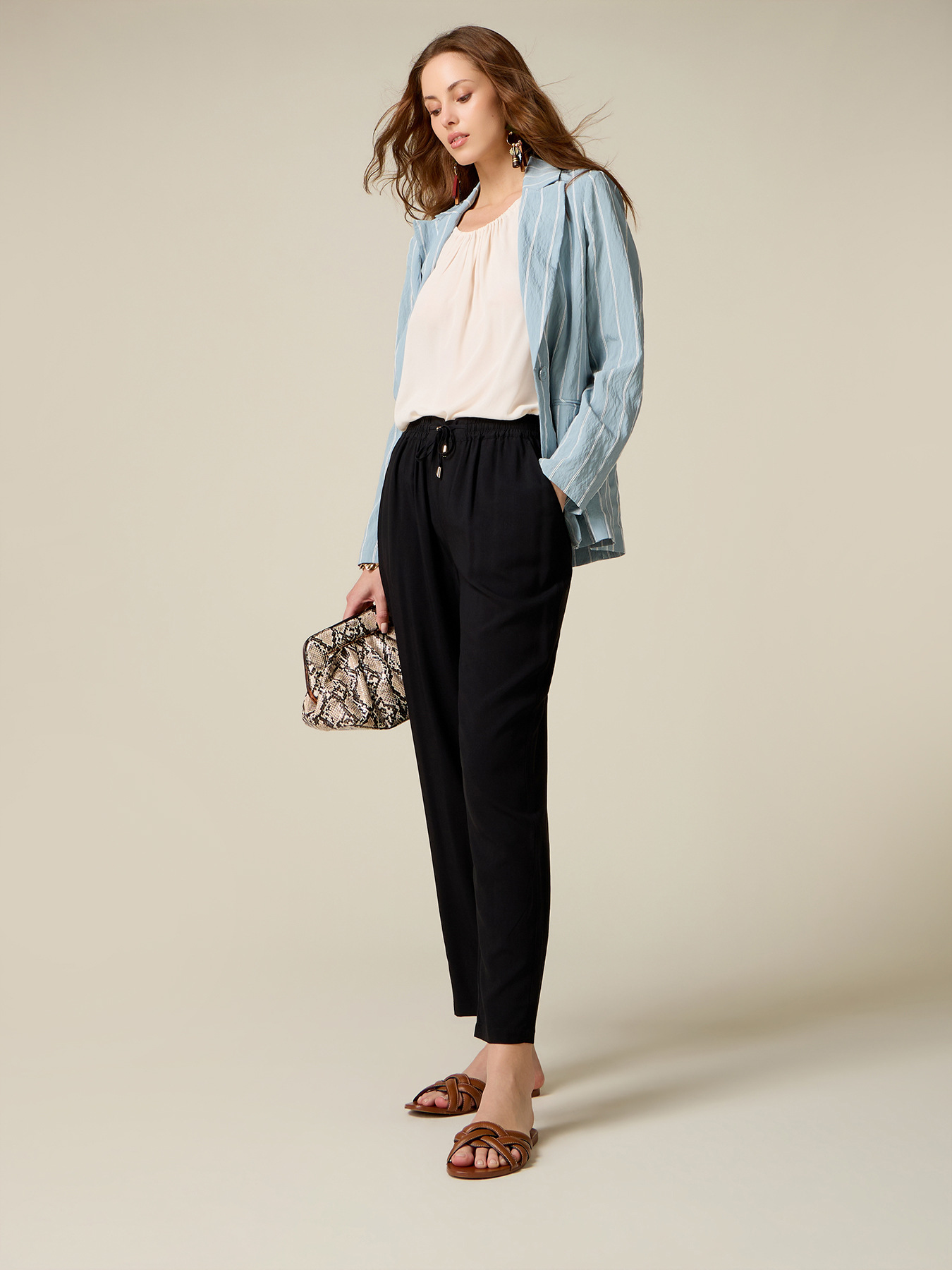 Viscose joggers image number 0