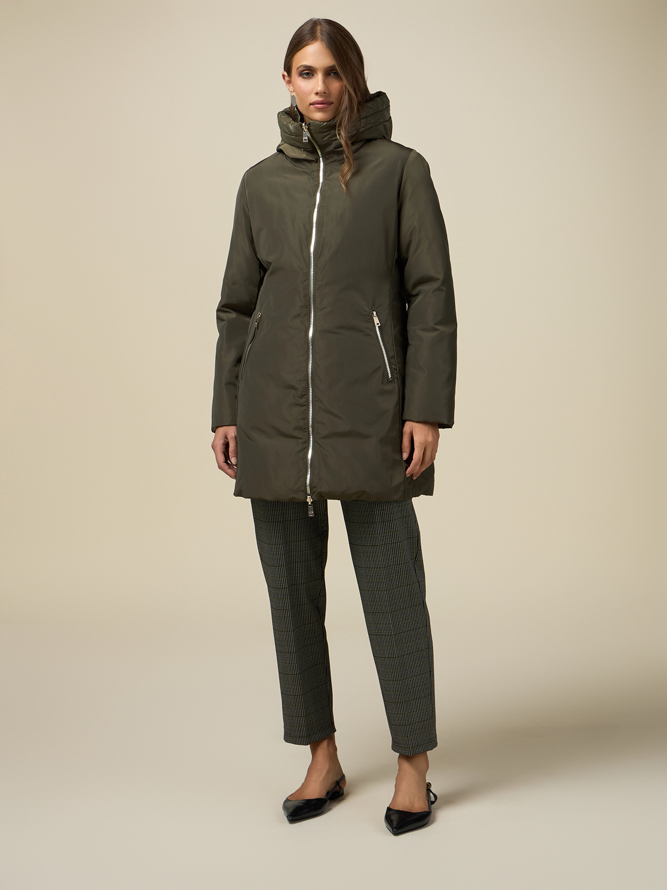 Reversible parka with hood image number 0