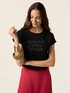 Camiseta de punto con bordado de letras image number 0