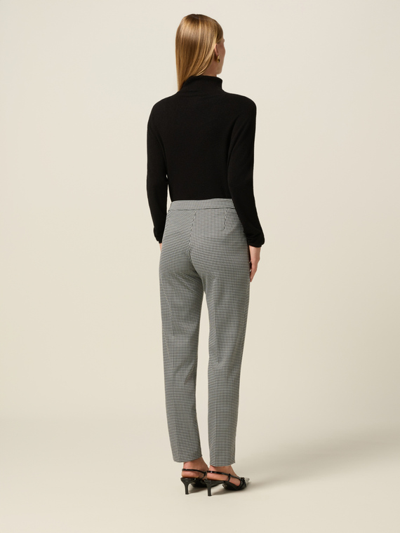 Oltre: Pantaloni Pied-De-Poule In Punto Milano Grigio. 42 Stagione Autunno Inverno 2025-image