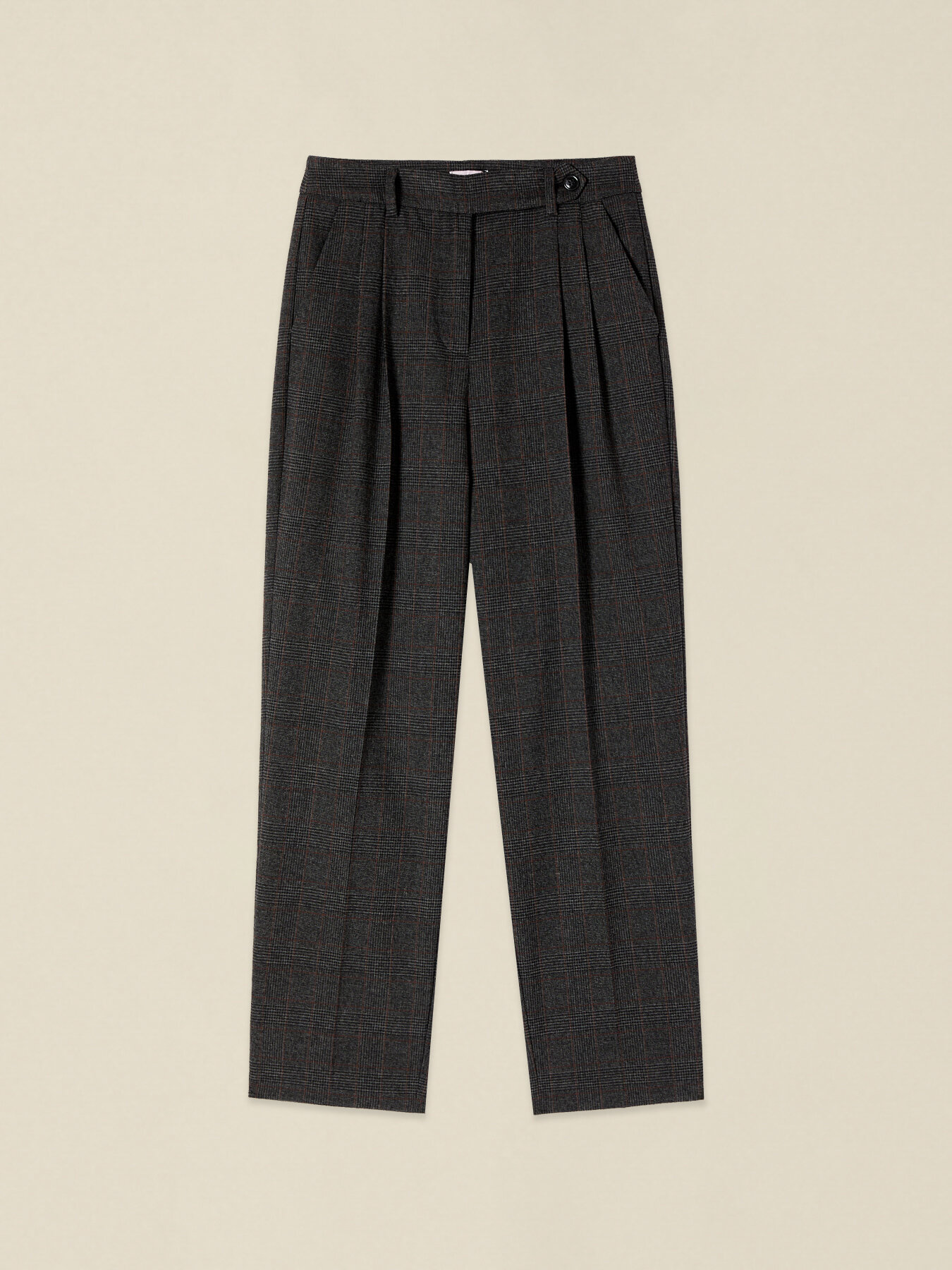 Pantaloni carrot principe di galles image number 5