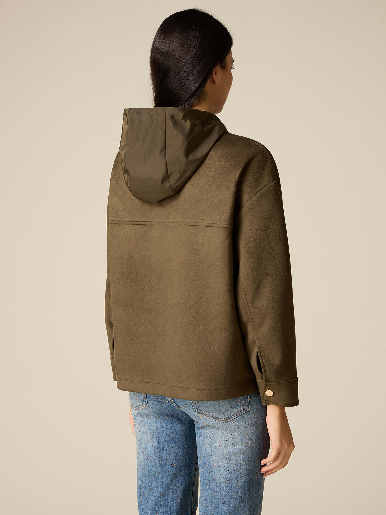 Hooded zip-up jacket image number 1