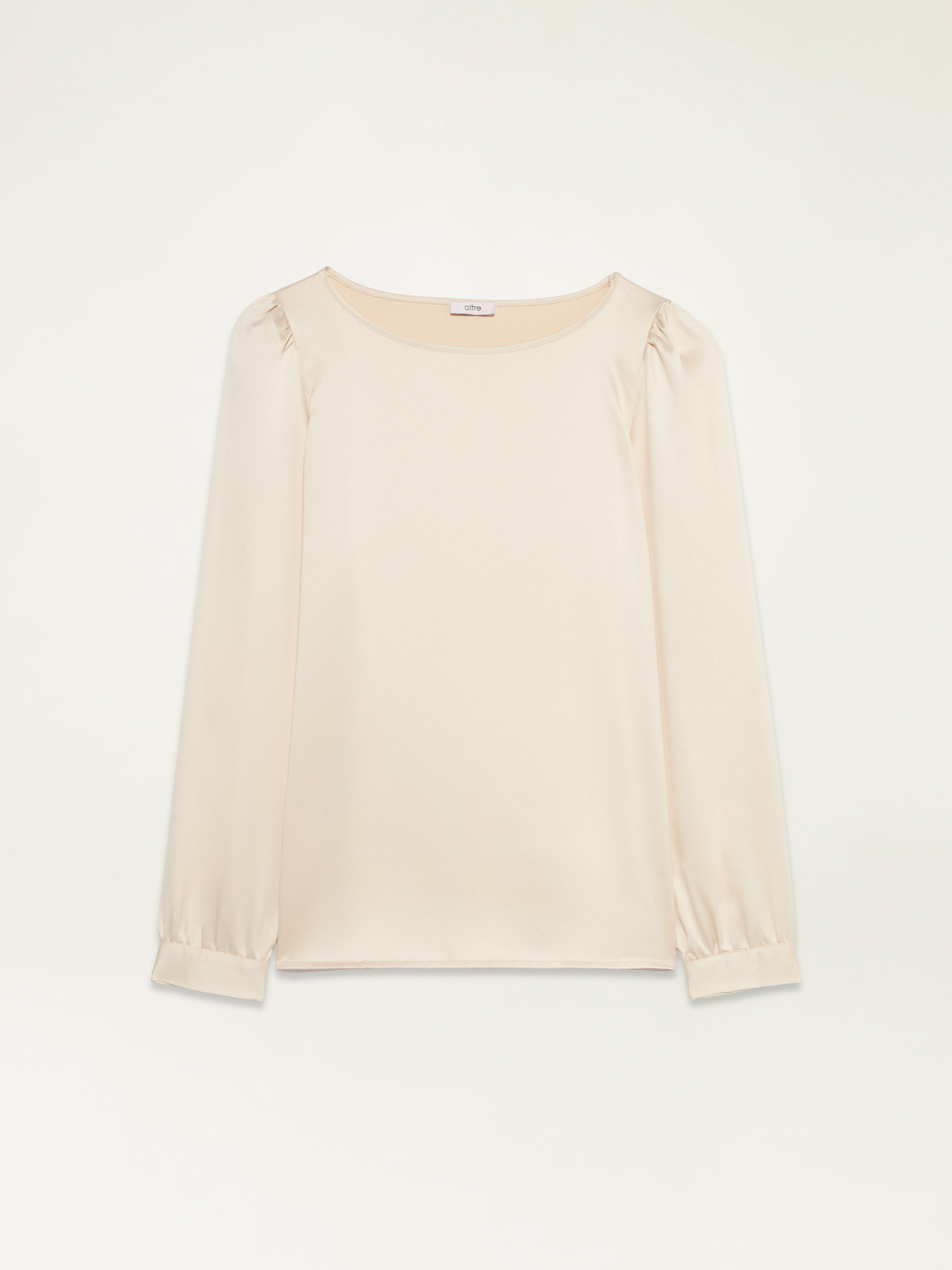 Camiseta bimateria con mangas abullonadas image number 3