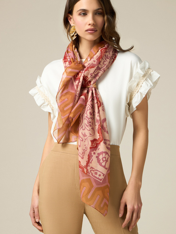 Patterned sarong scarf