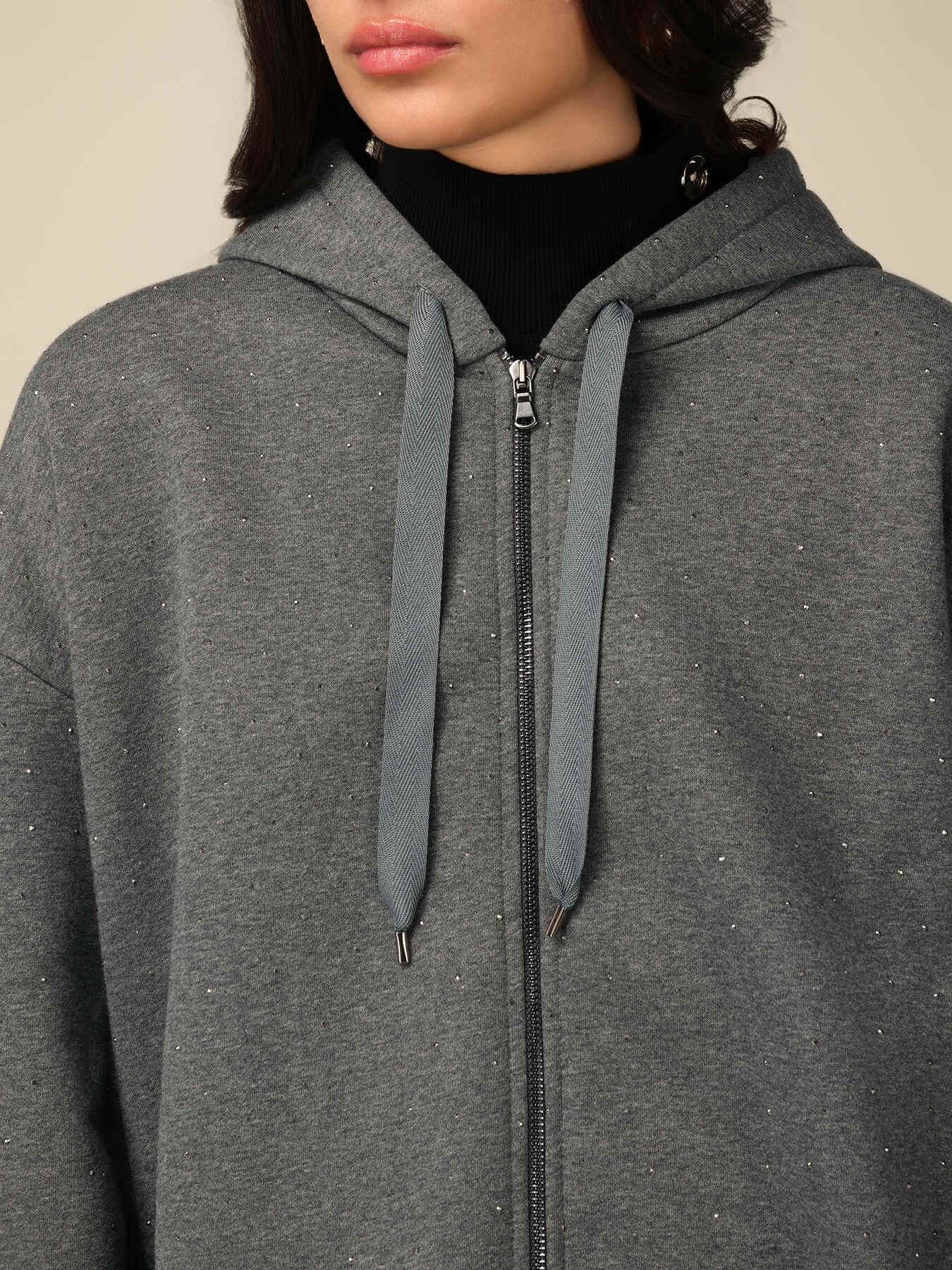 Fleece jacket with studs image number 2