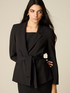 Blazer with tie belt image number 2