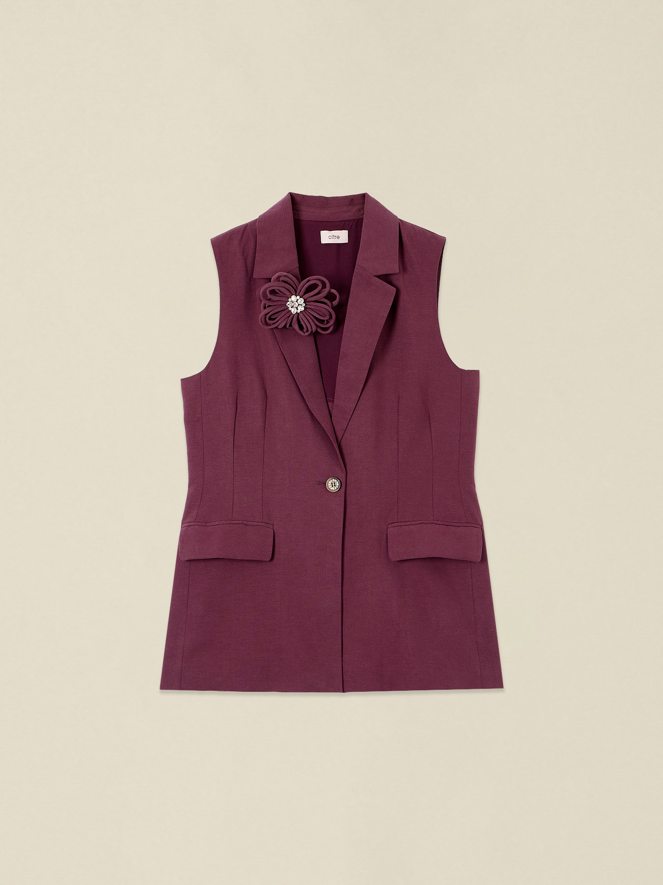 Gilet de tailleur m&eacute;lange lin image number 0