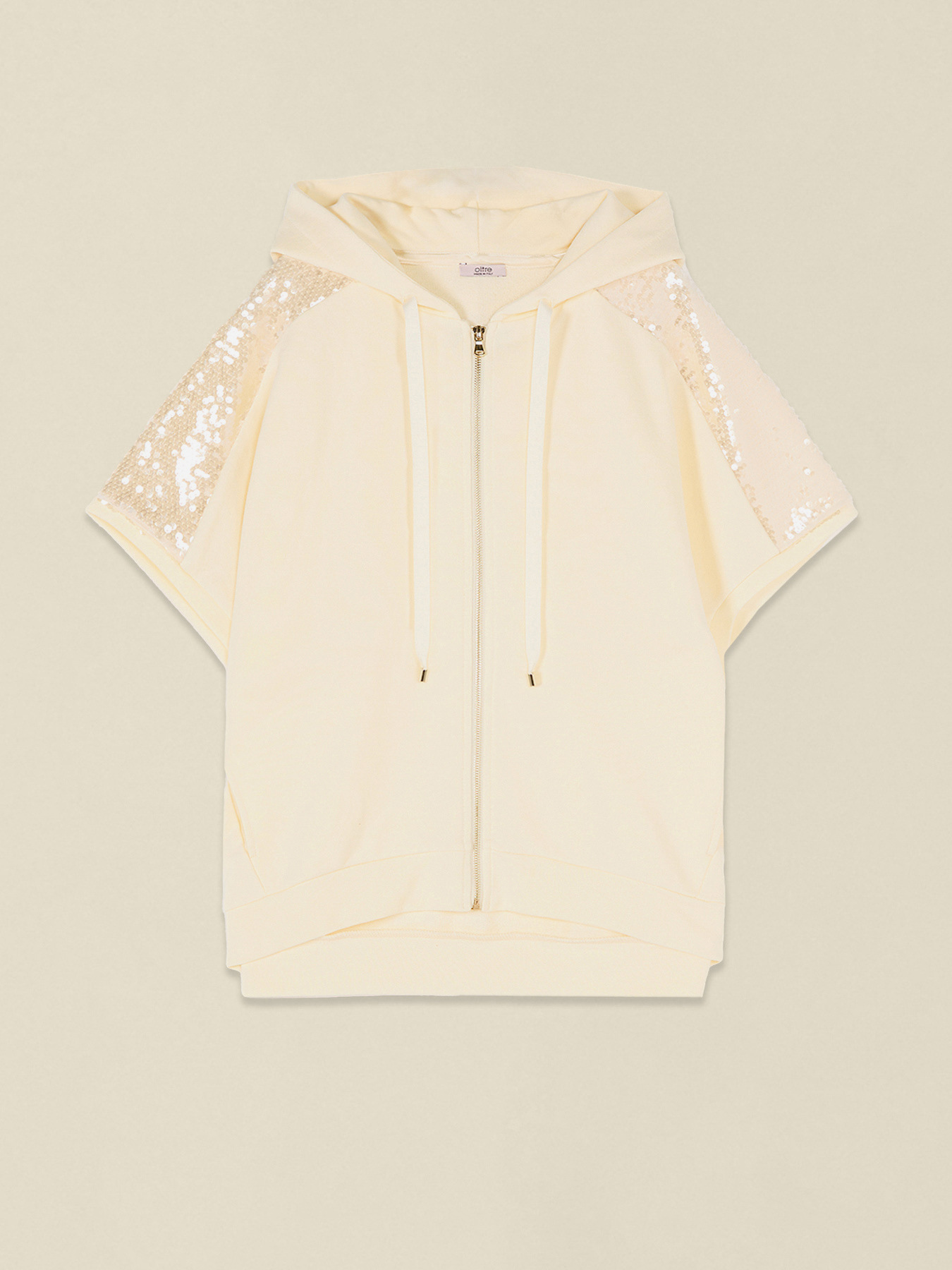 Short sleeve sweatshirt with sequins image number 3