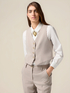 Short viscose blend vest image number 0