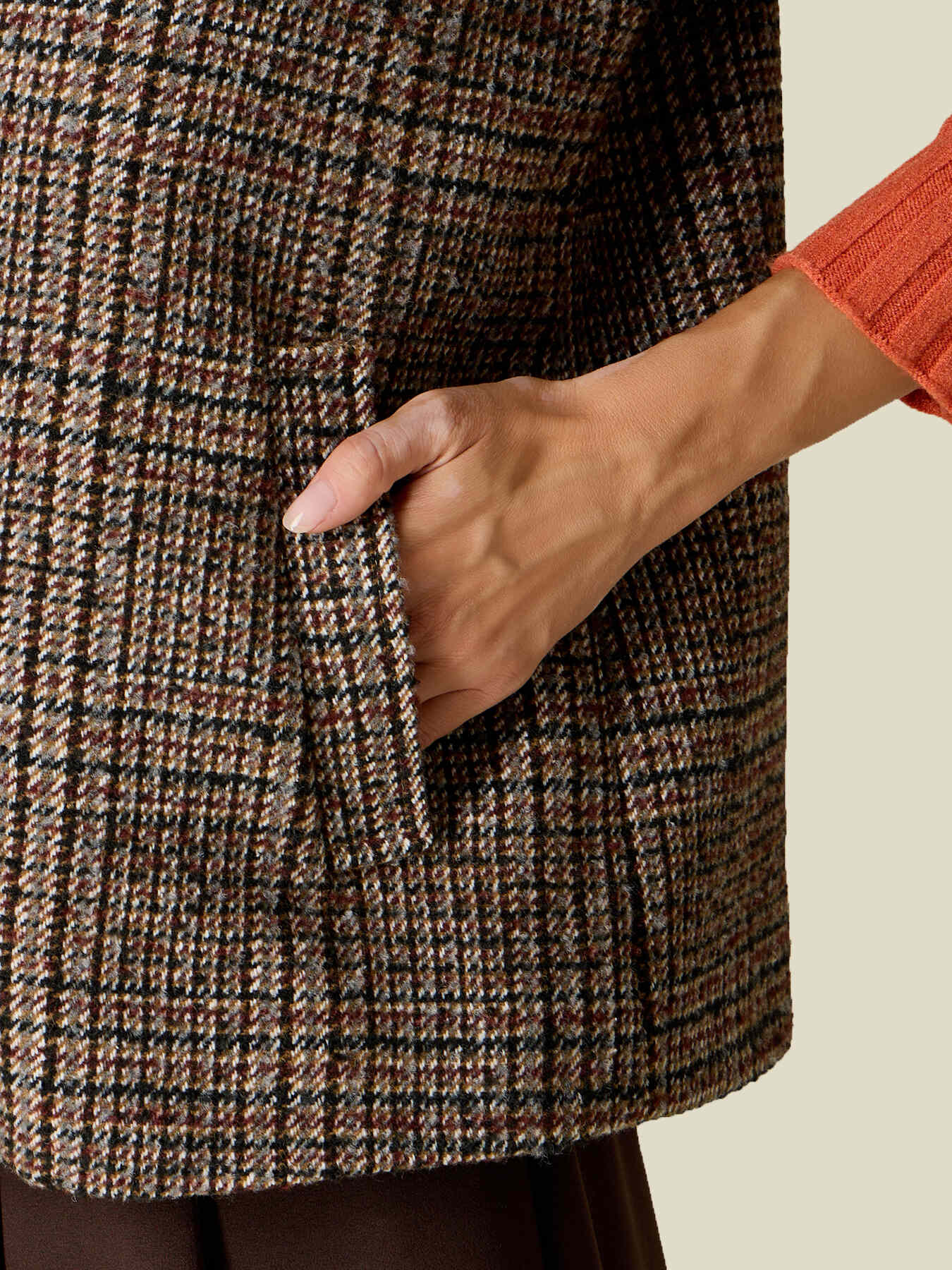 Short mixed wool coat image number 2
