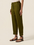 Chinos en lin avec revers image number 3