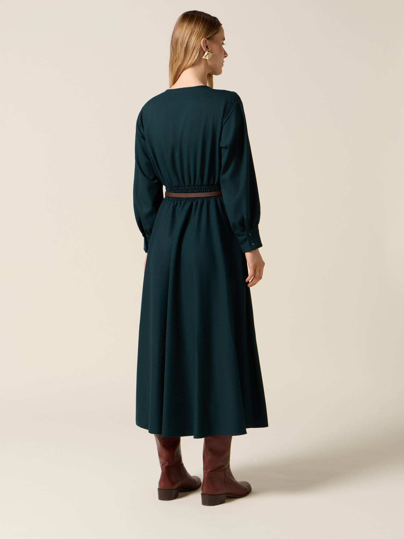 Rochie evazată cu curea image number 1