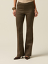 Pantaloni flare din tricot milano cu imprimeu image number 3