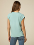 Tricou din două materiale cu decolteu &icirc;n V image number 1