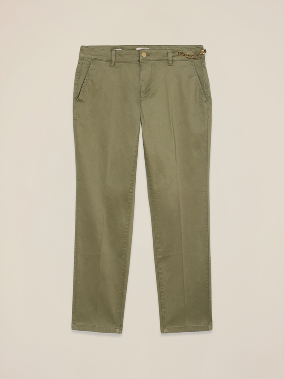 Pantalones chinos de algod&oacute;n y lyocell