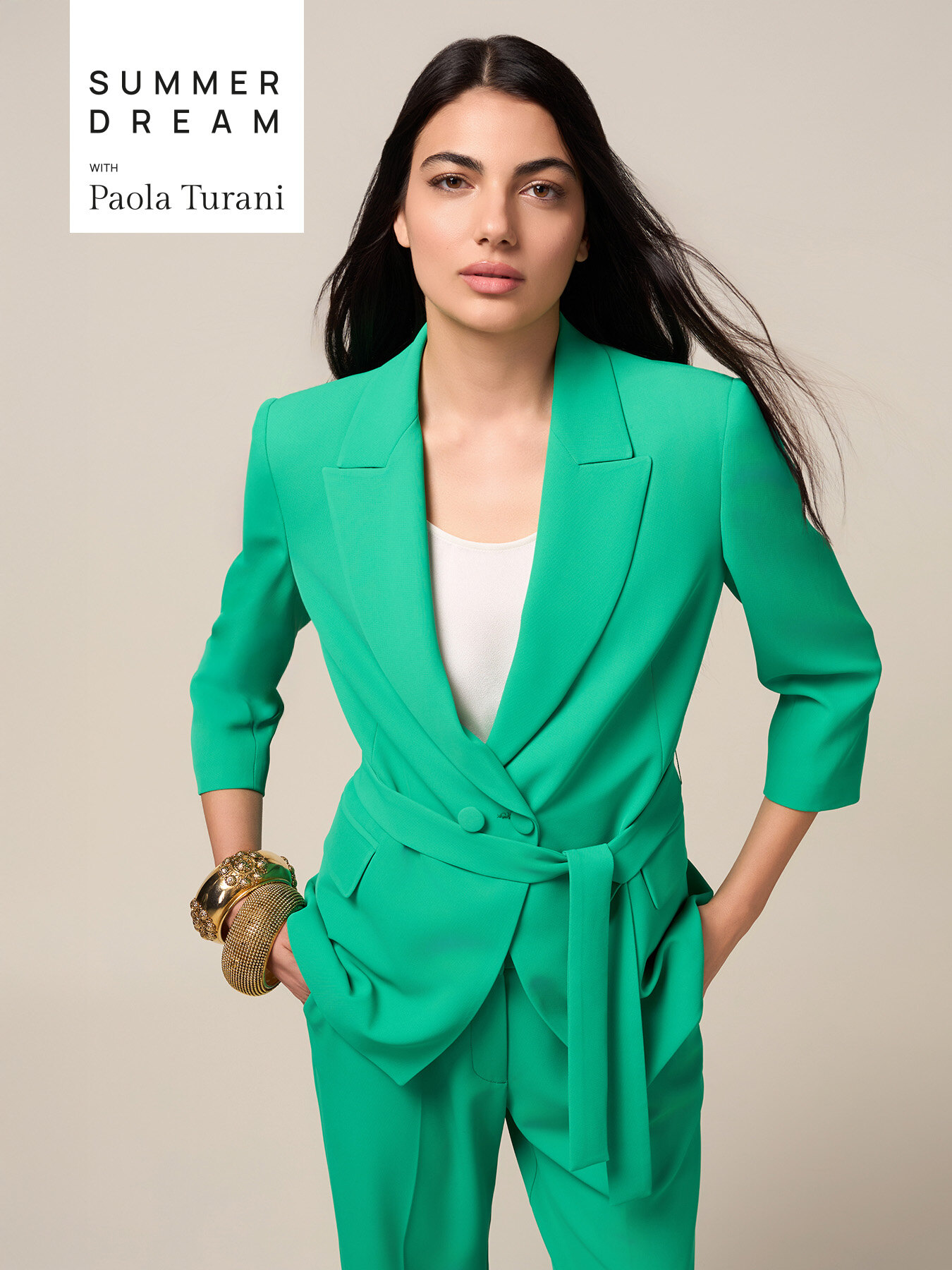Blazer doppiopetto con fusciacca image number 0