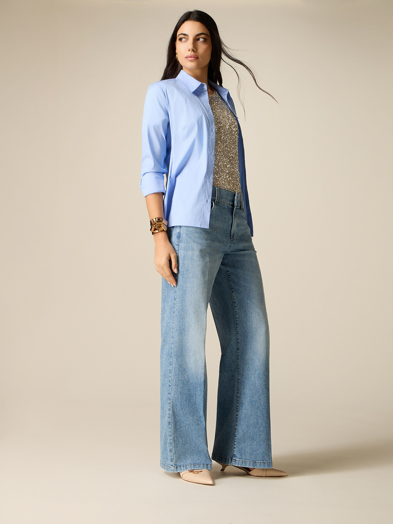 Wide-leg jeans image number 0