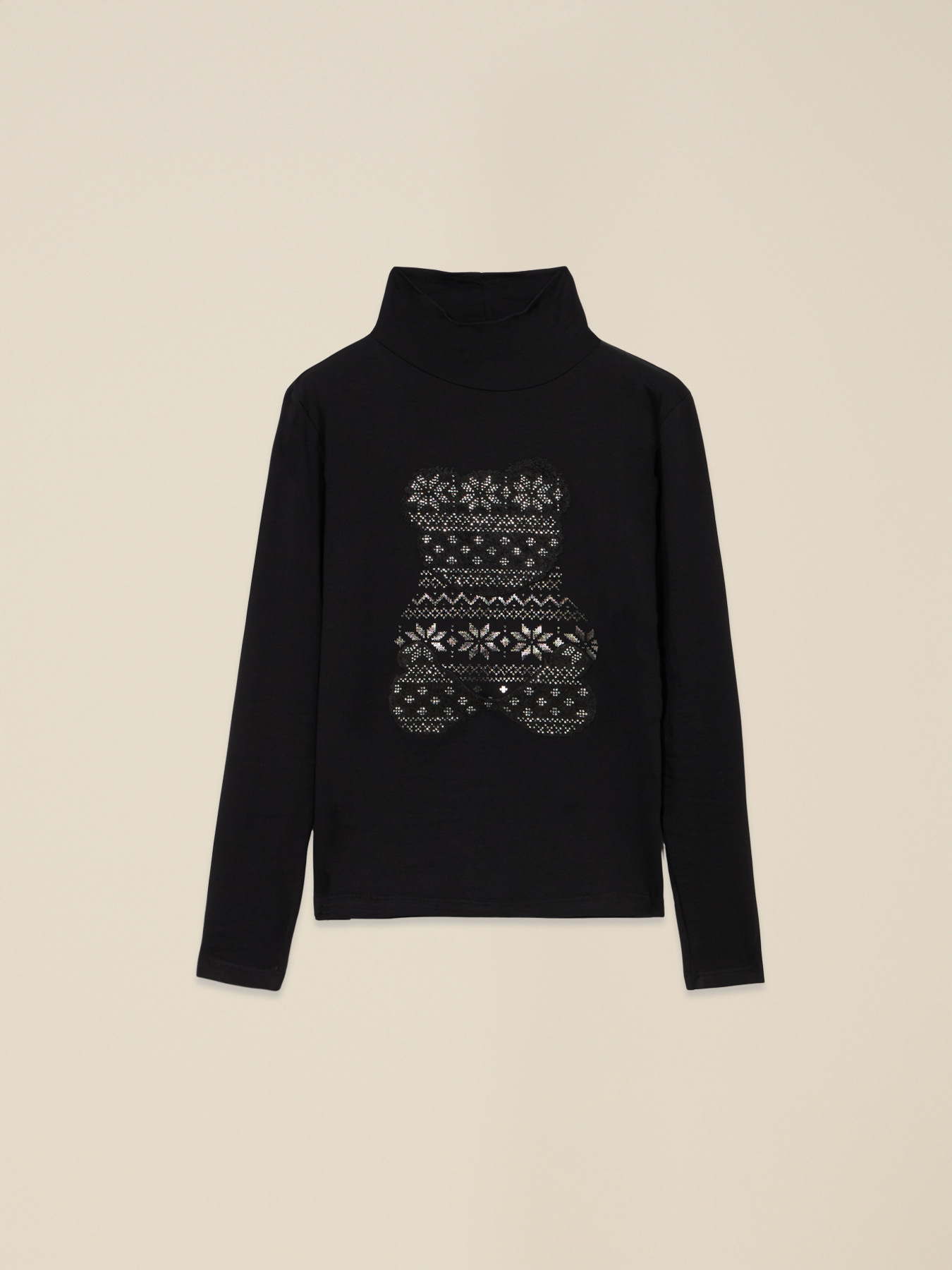 Tricou cu guler înalt cu imprimeu image number 3