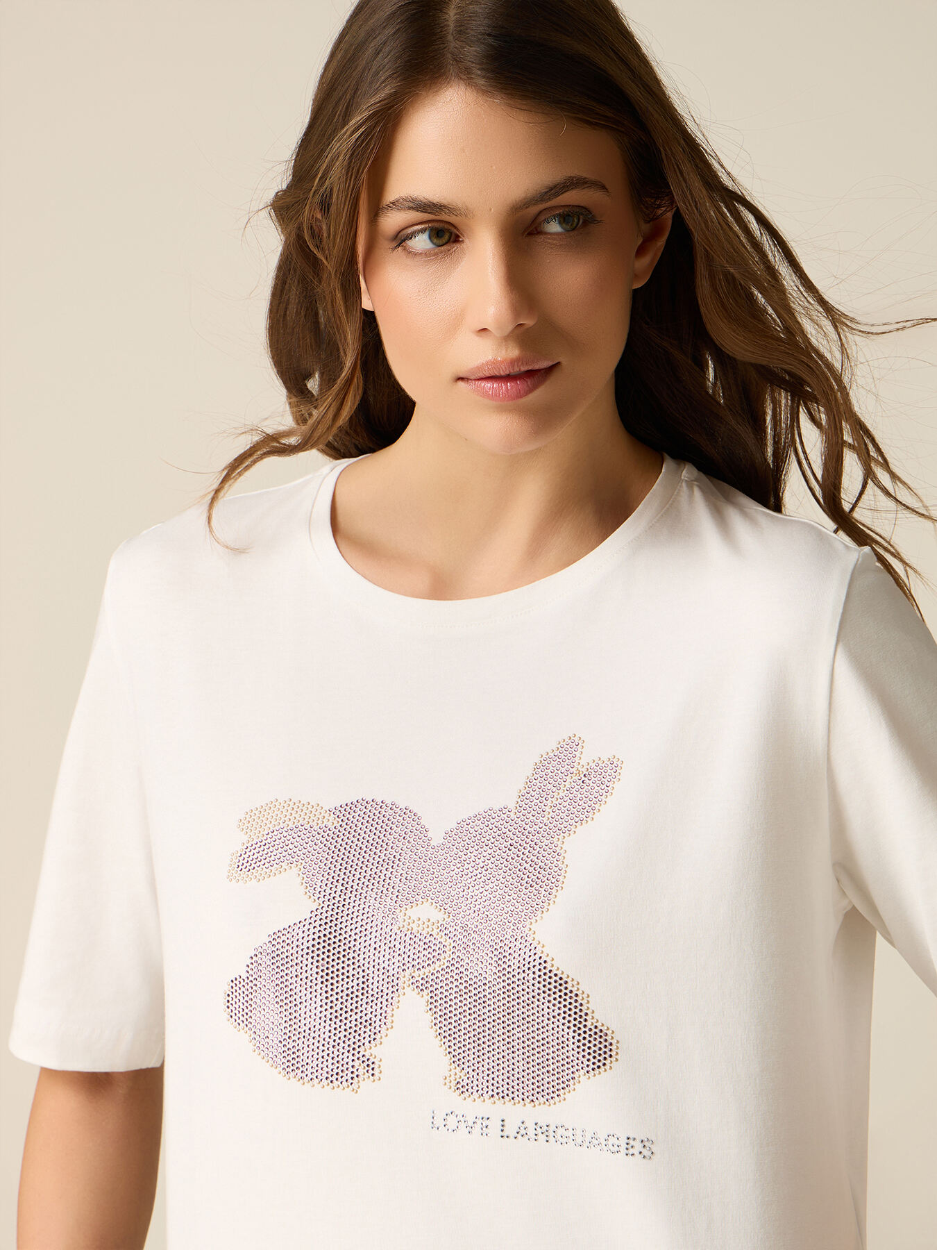 Jersey T-shirt with appliqu&eacute;s image number 2