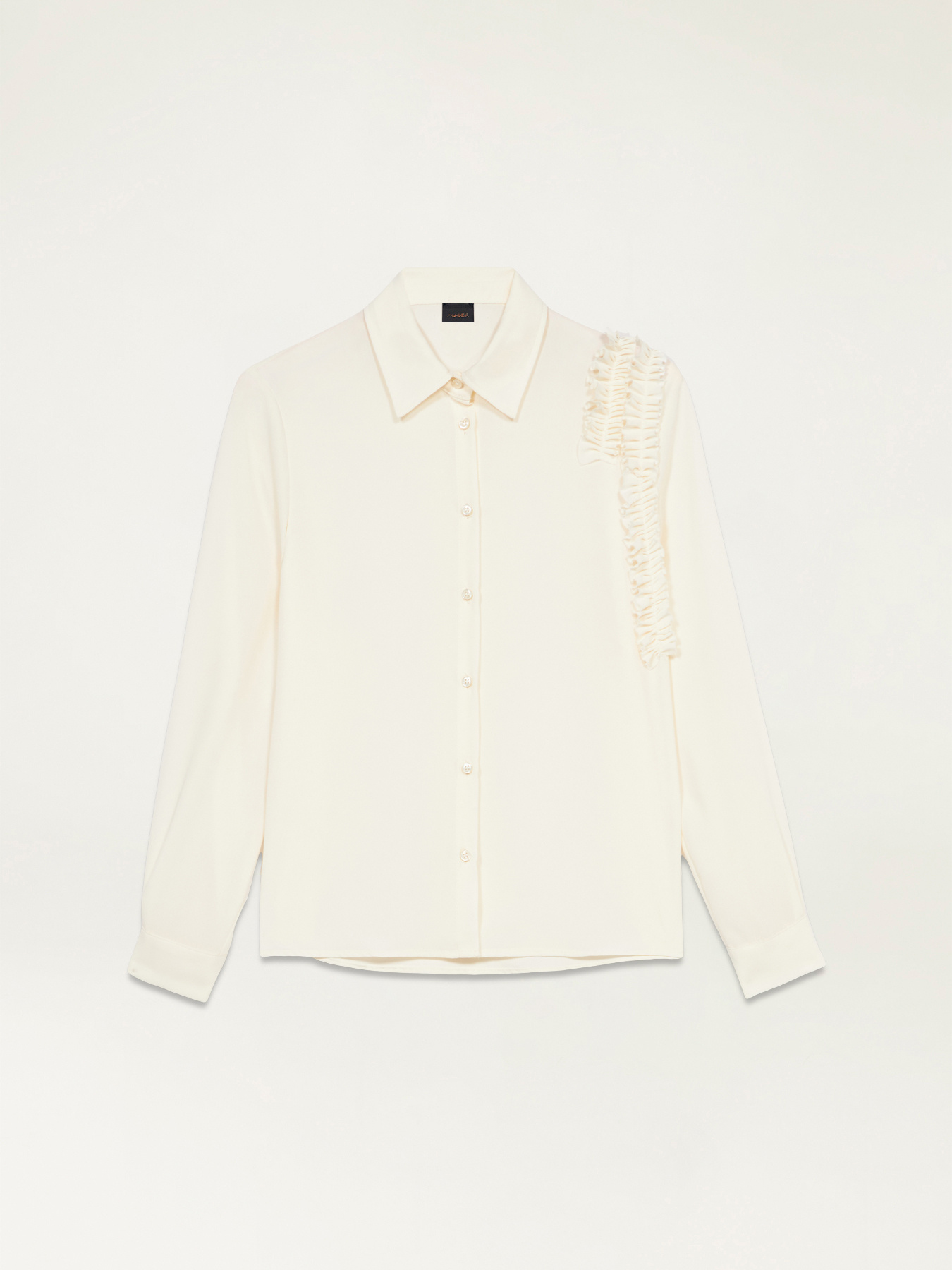 Camisa de georgette con rouches image number 4