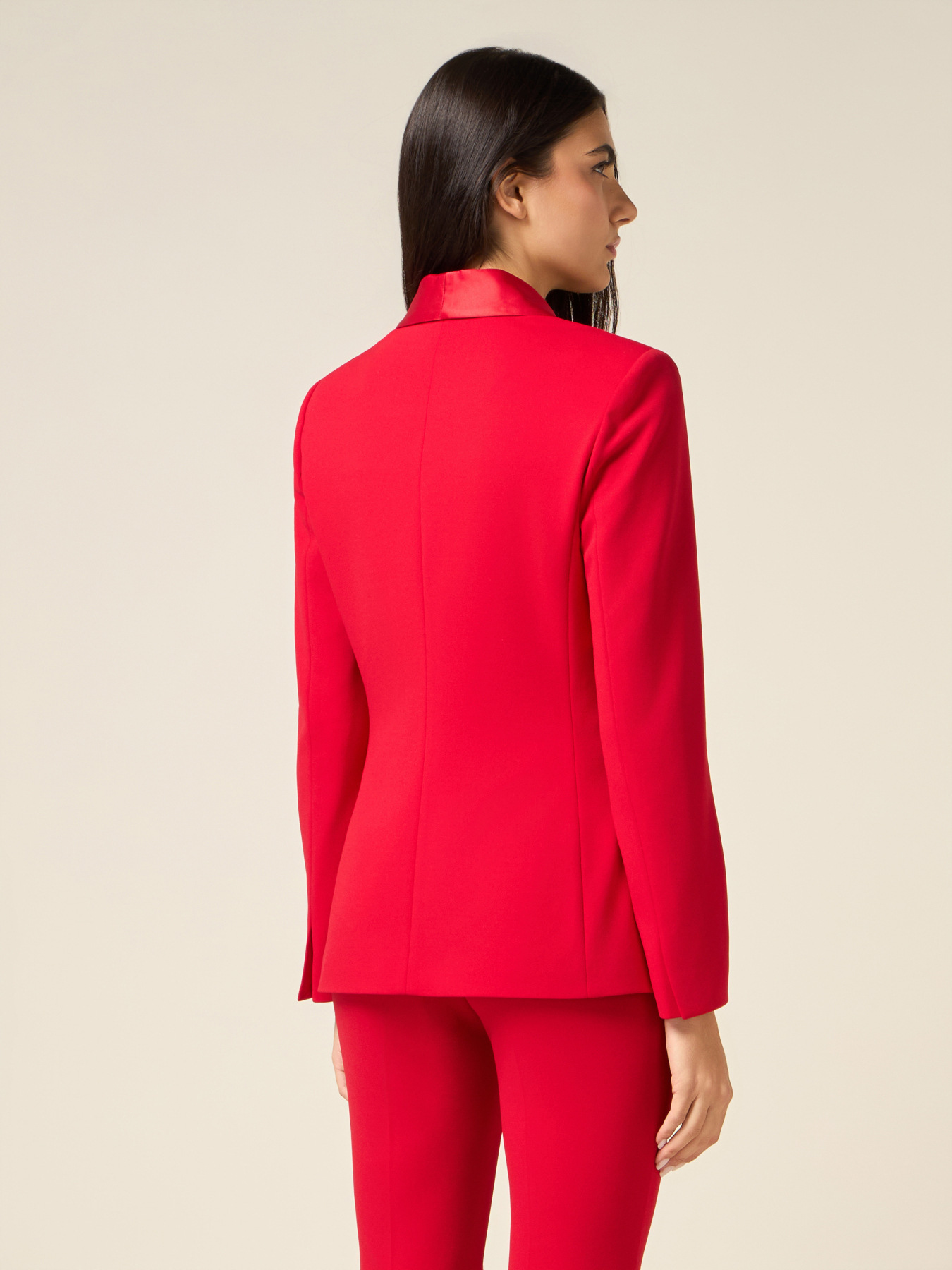 Crepe fabric blazer image number 1