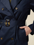 Double-breasted cotton trench coat image number 2