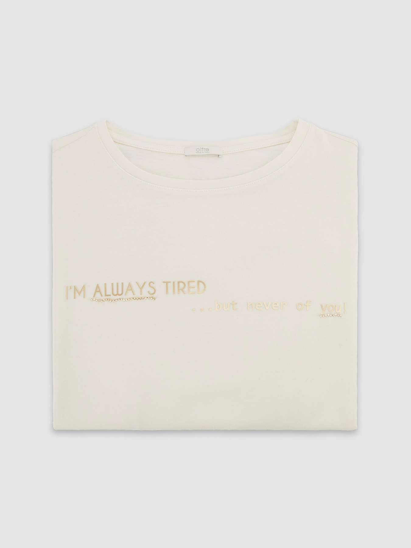 Candy T-shirt with lettering application image number 4
