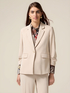 Blazer monopetto in tessuto fluido image number 0