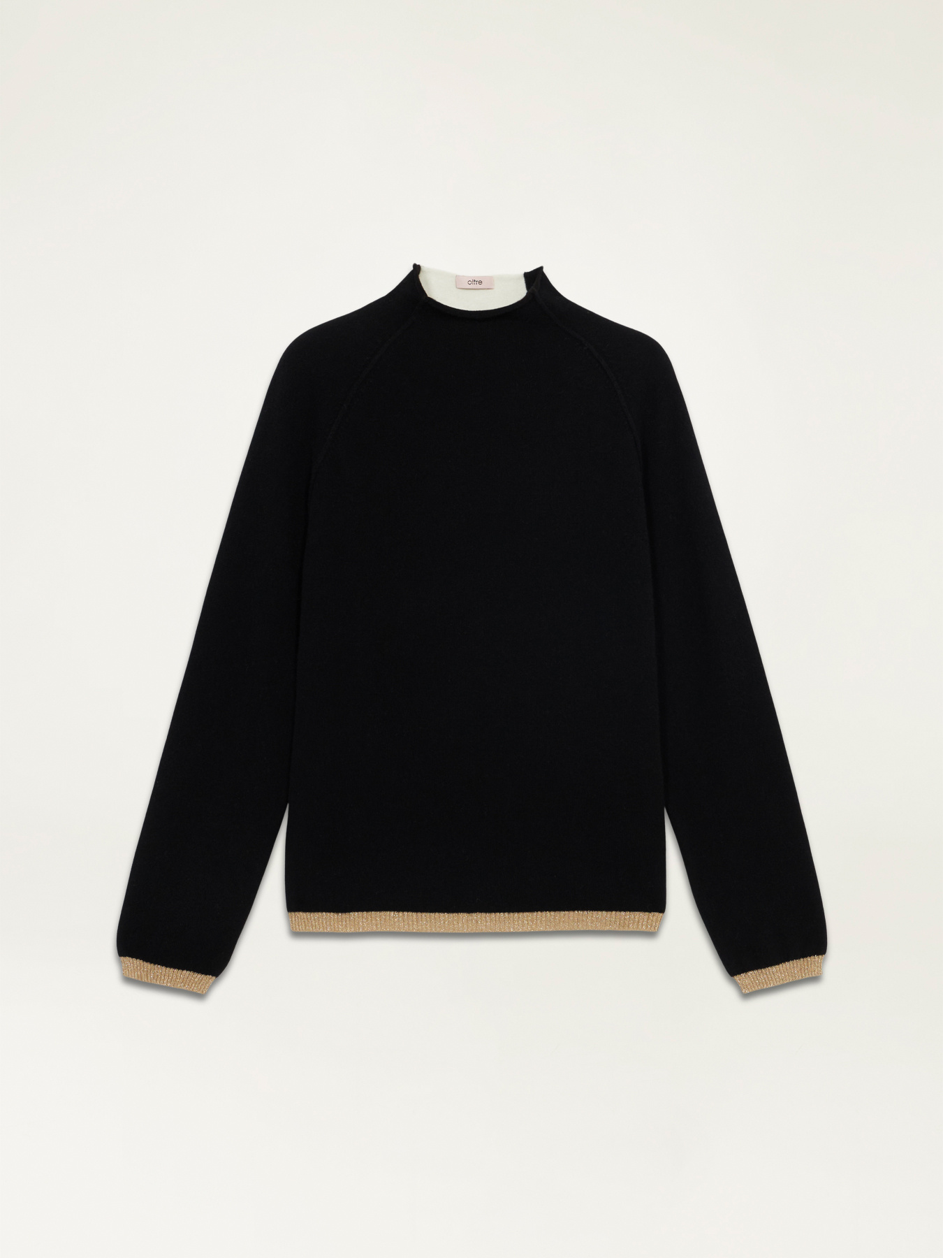 Zweifarbiger Pullover 100 % Wolle image number 3