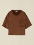 Boxy blouse in viscose satin image number 3