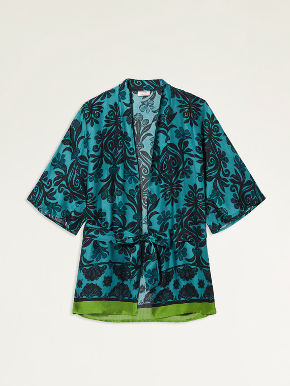 Kimono in raso fantasia eco-friendly