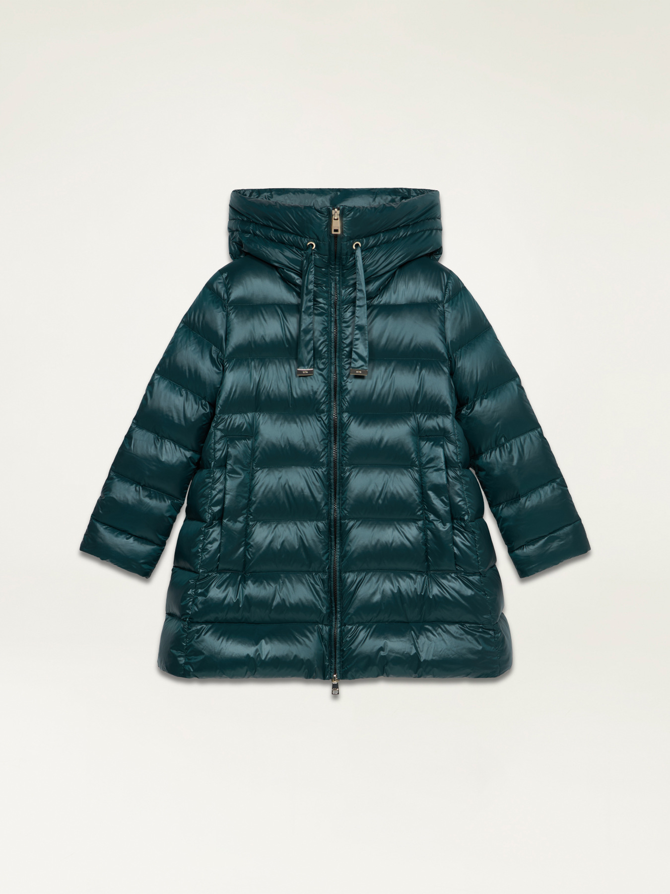 ジャケット・アウター RIBBON DOWN-JAKET 300IA130-1581 Genuine down midi jacket RIBBON DOWN-JAKET 300IA130-1581