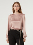 Blusa bimaterica maniche lunghe image number 0
