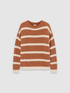 Striped angora blend sweater image number 3