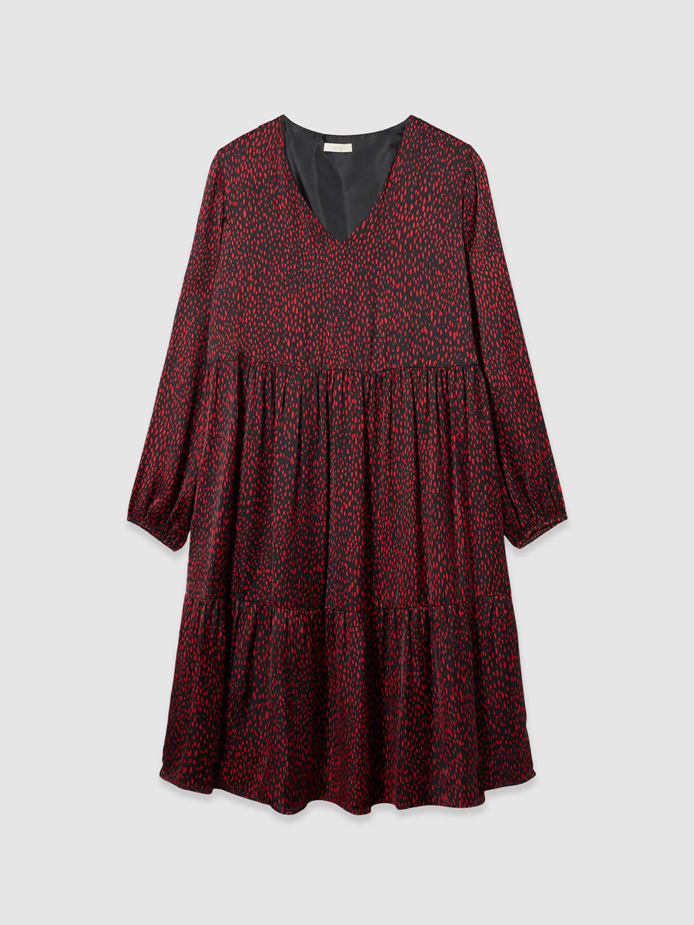 Gemustertes Satin-Kleid image number 3