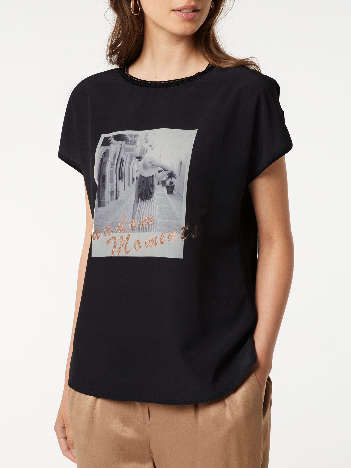 T-shirt bi-mati&egrave;re avec impression image number 2