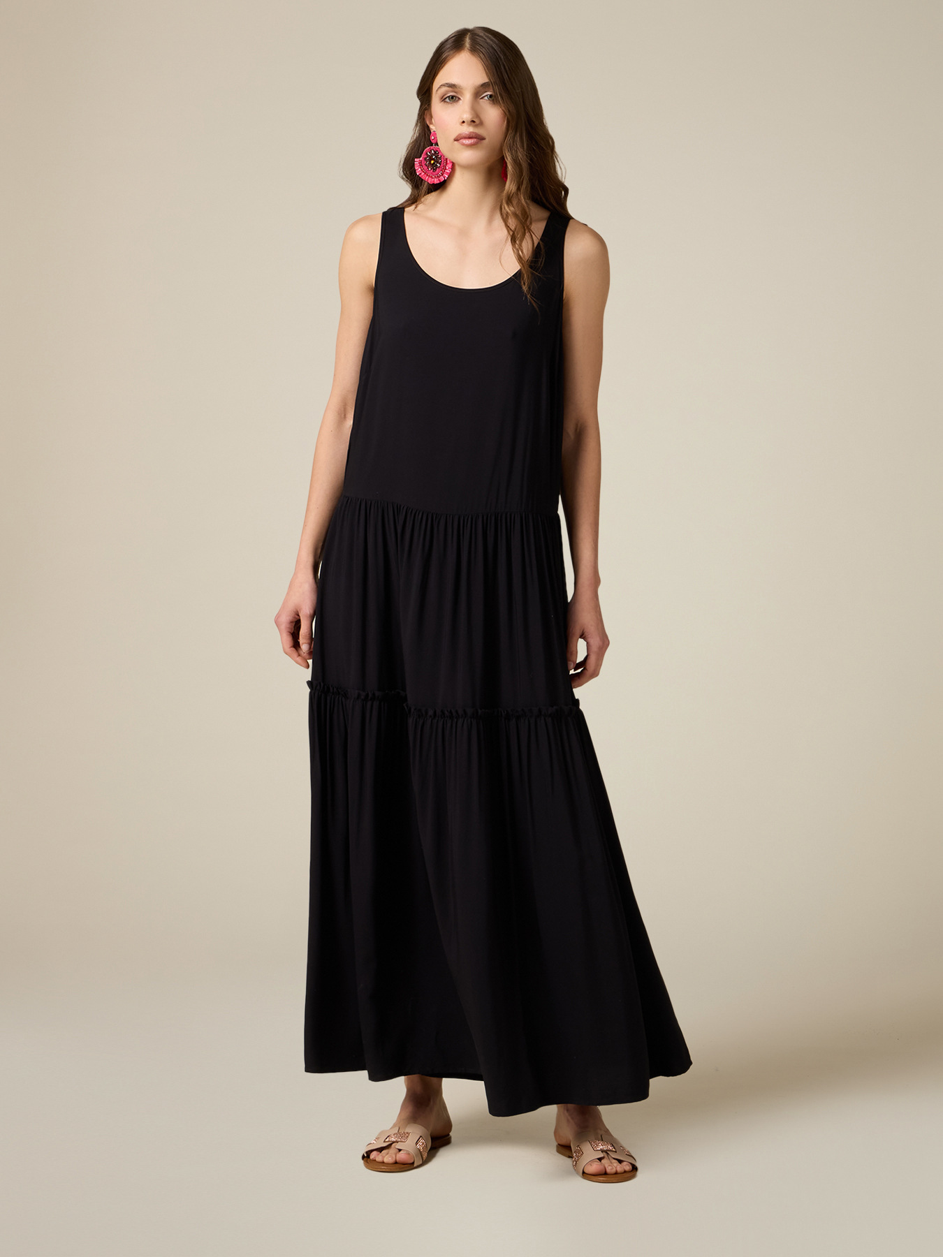 Long viscose dress image number 0