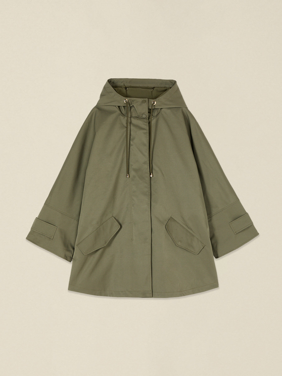 Oversized parka with hood