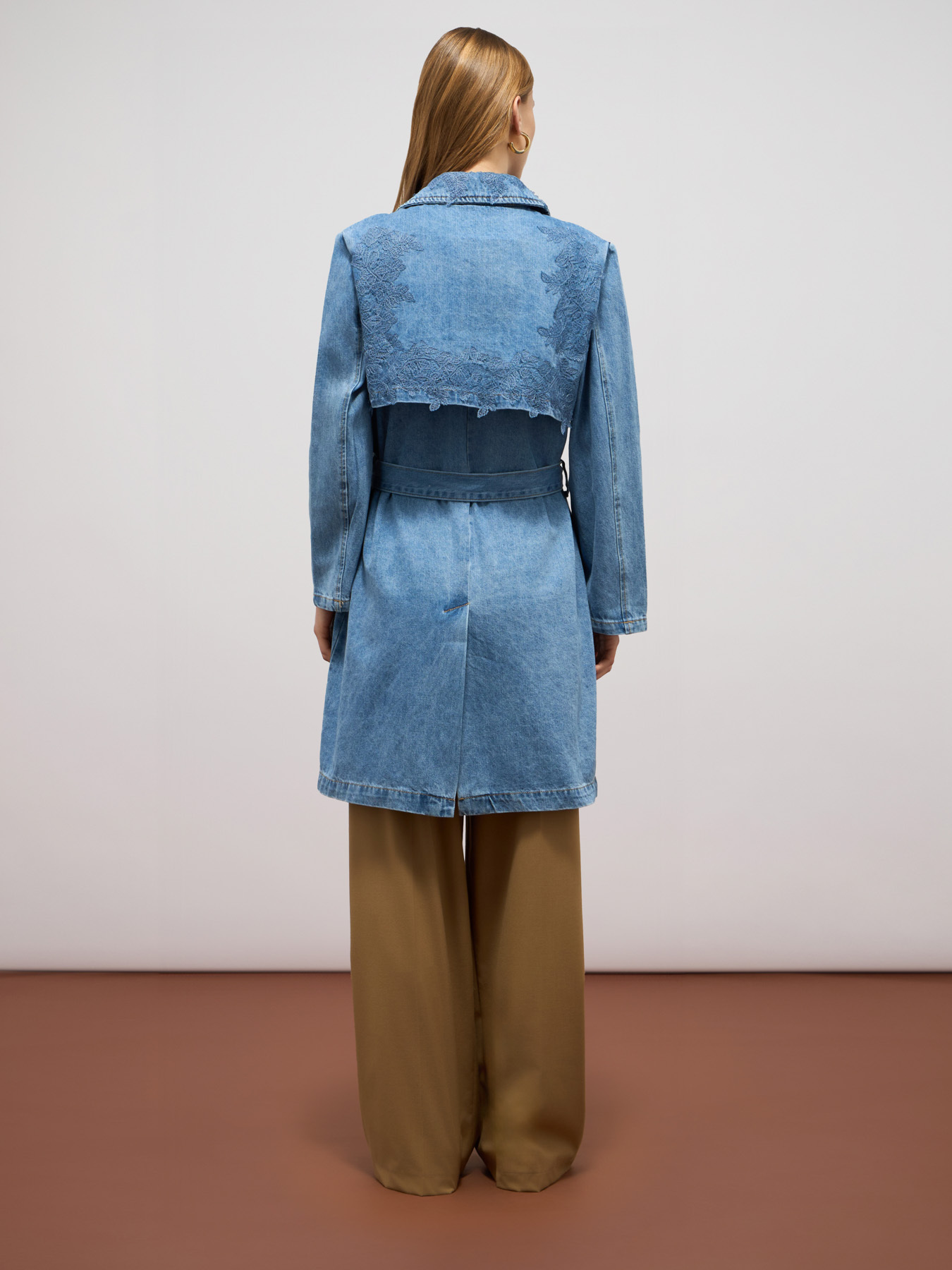 Trench in denim misto viscosa image number 1