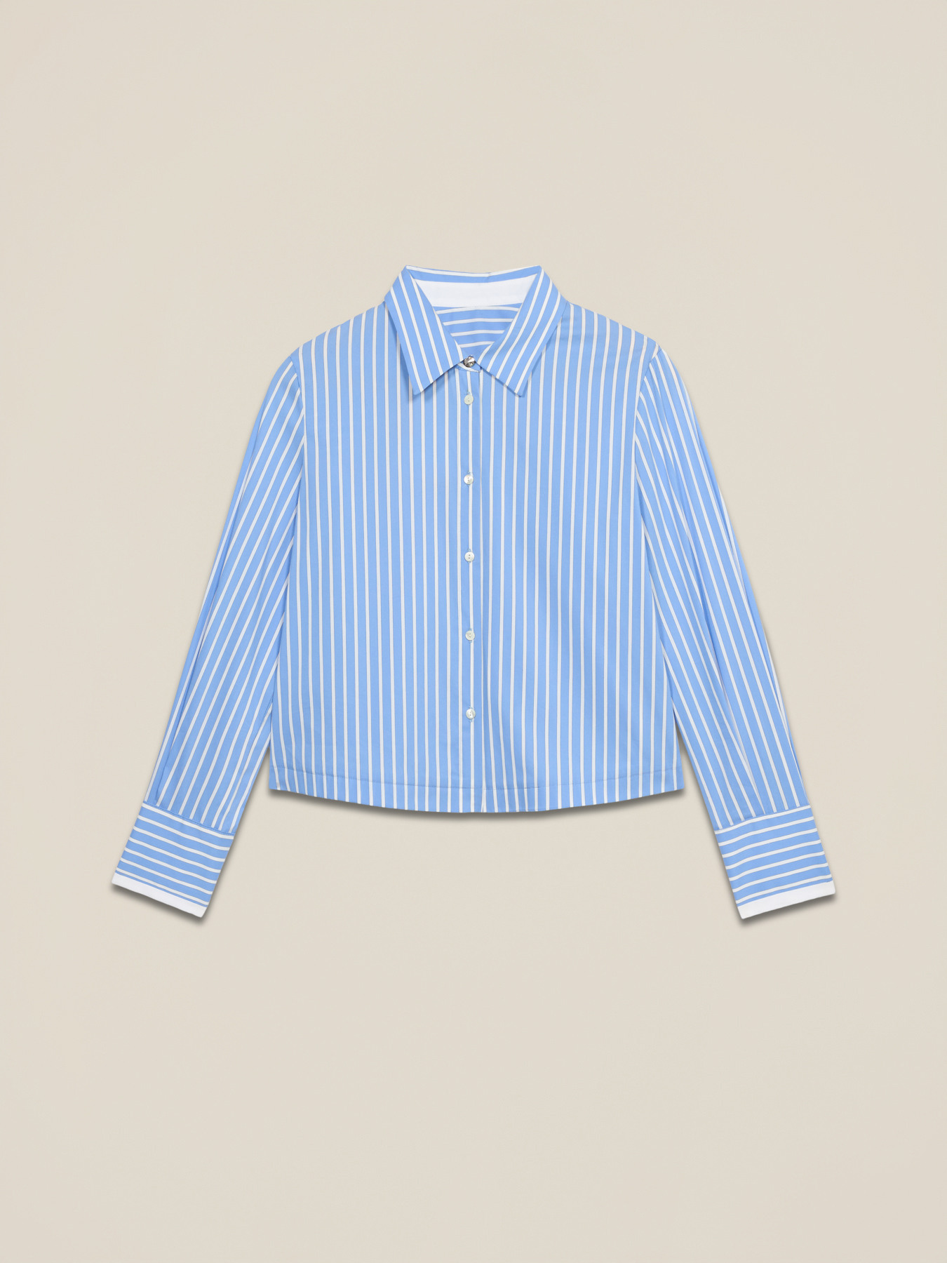 Camicia cropped a righe image number 3