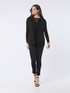 Cardigan in raso e jersey image number 0