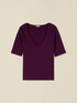 V-neck T-shirt with slim sleeves image number 3