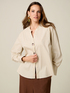 Striped canvas shirt with jewel buttons image number 0