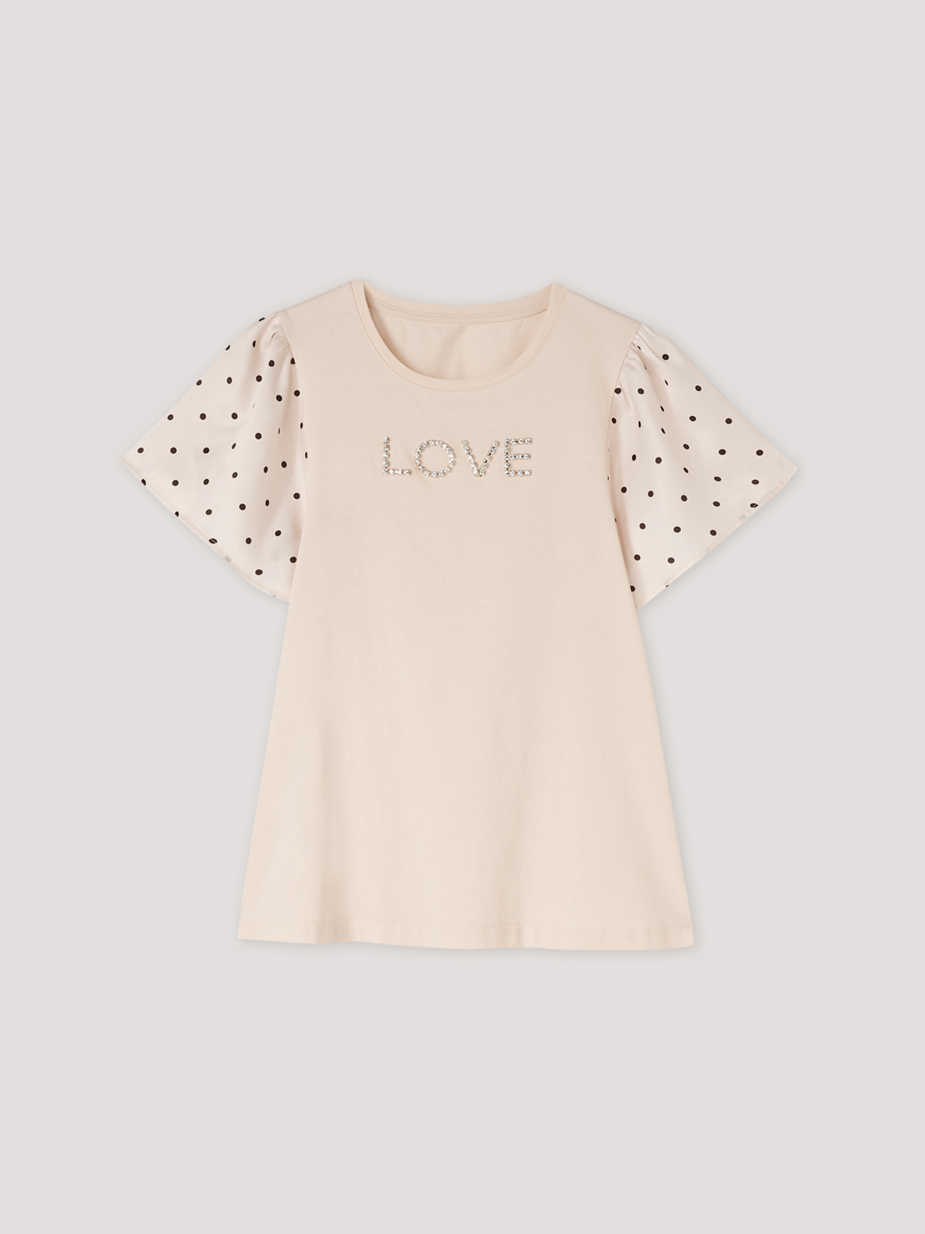 T-shirt con applicazione lettering gioiello image number 3