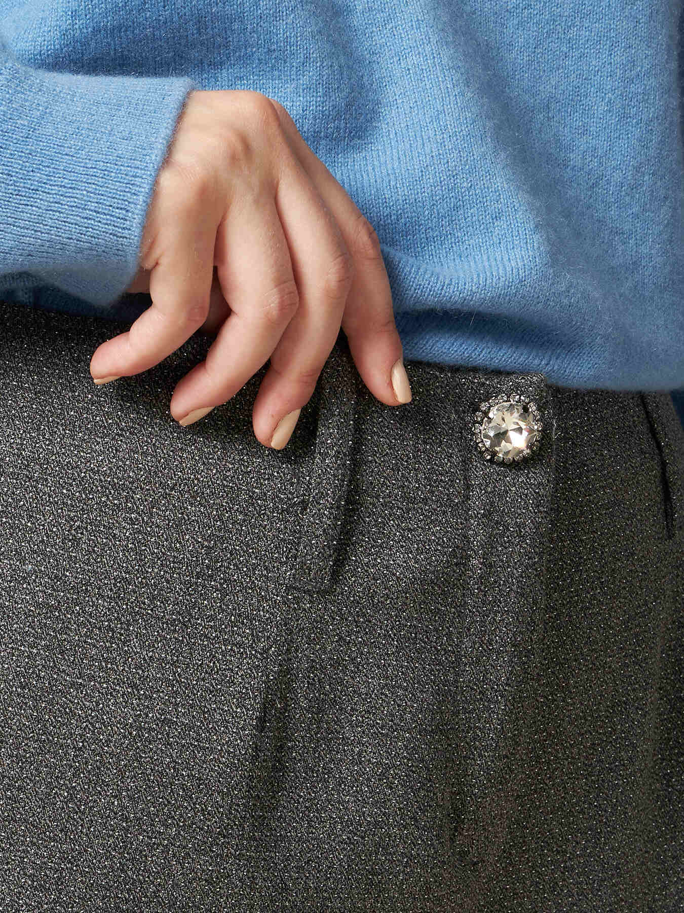 Pantaloni in poliviscosa lurex image number 2