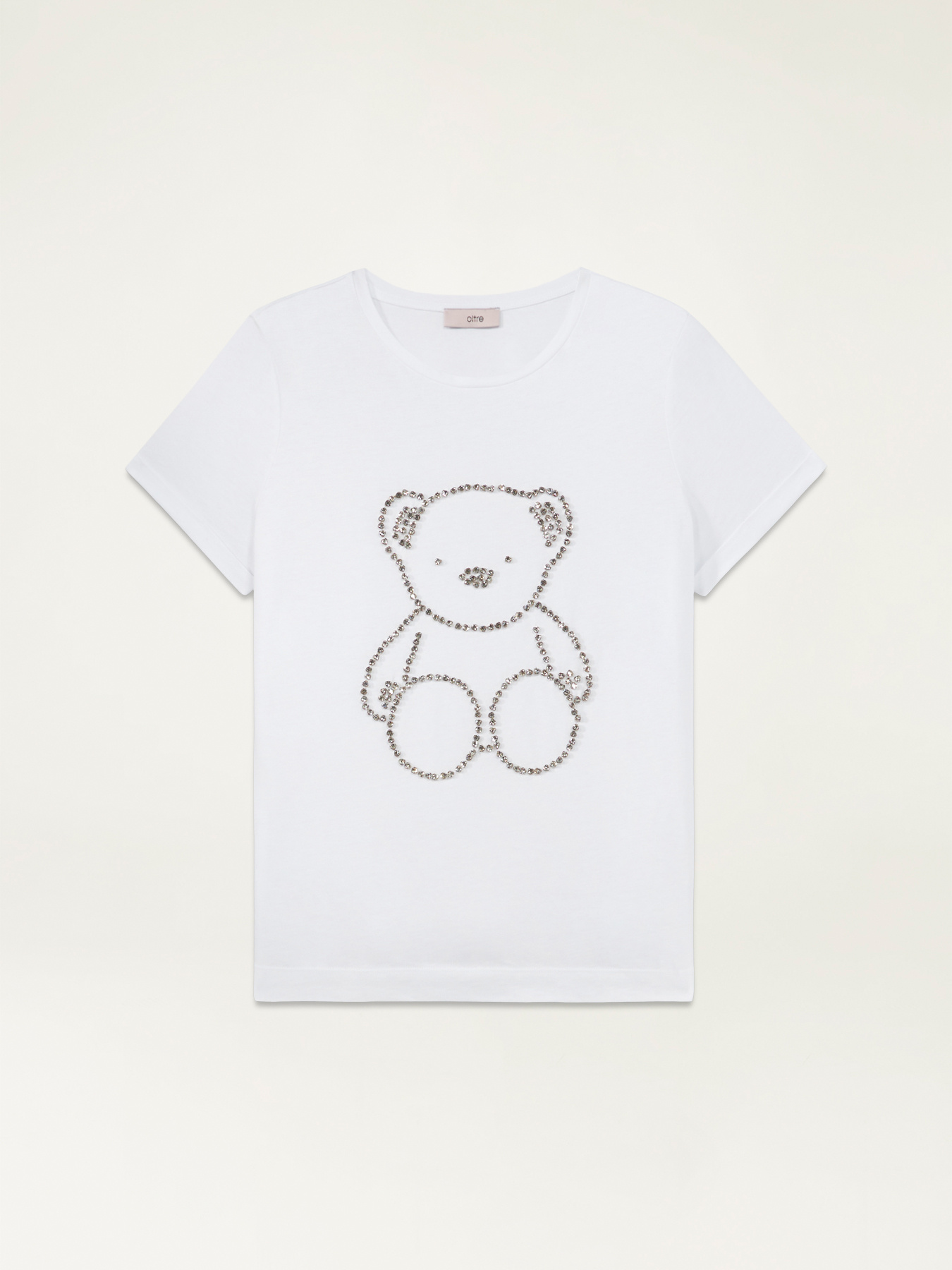 T-shirt with application of set stones image number 4